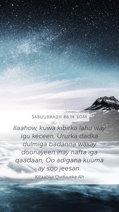 Sabuurradii 86:14 SOM Bible Verse Image