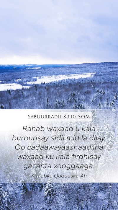 Sabuurradii 89:10 SOM Bible Verse Image