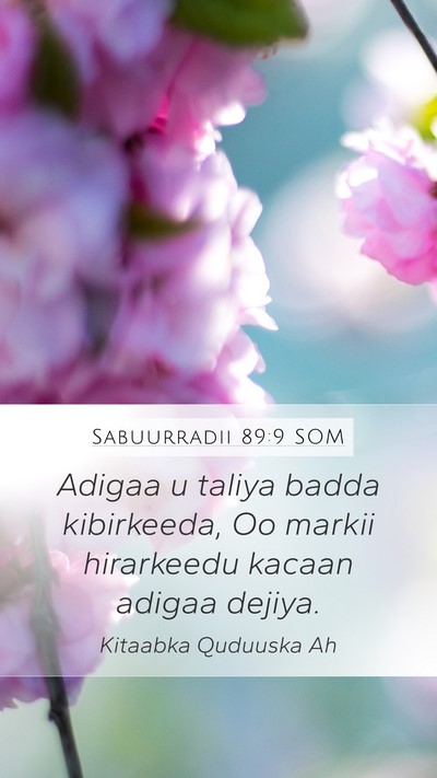 Sabuurradii 89:9 SOM Bible Verse Image