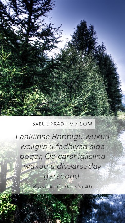 Sabuurradii 9:7 SOM Bible Verse Image