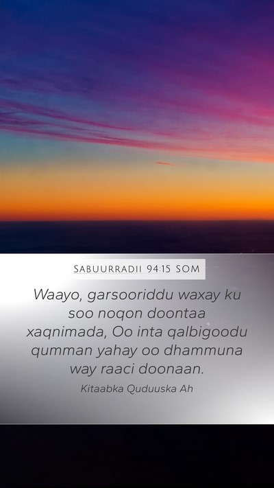 Sabuurradii 94:15 SOM Bible Verse Image