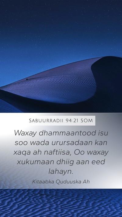 Sabuurradii 94:21 SOM Bible Verse Image
