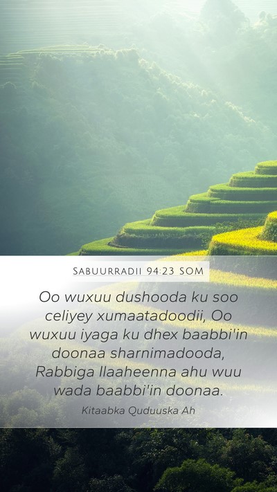 Sabuurradii 94:23 SOM Bible Verse Image