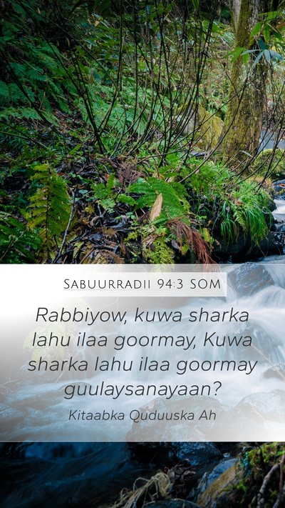 Sabuurradii 94:3 SOM Bible Verse Image