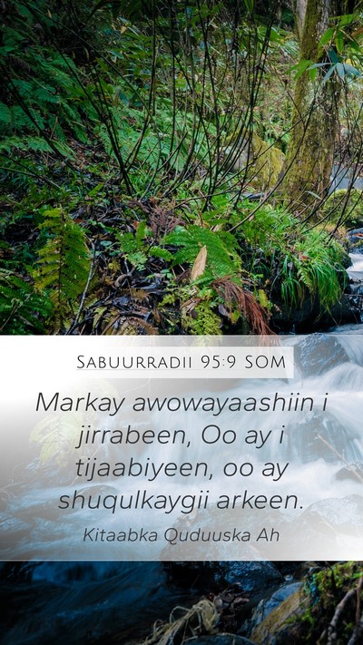 Sabuurradii 95:9 SOM Bible Verse Image