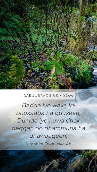 Sabuurradii 98:7 SOM Bible Verse Image