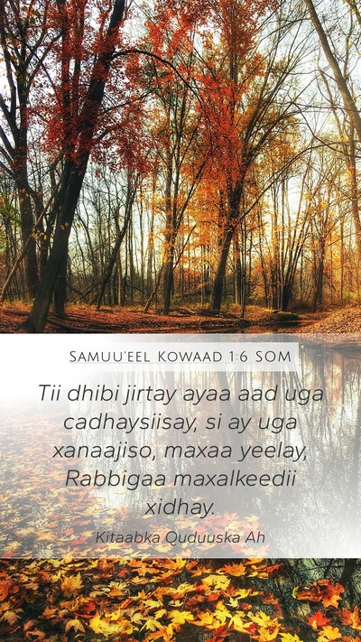 Samuu'eel Kowaad 1:6 SOM Bible Verse Image