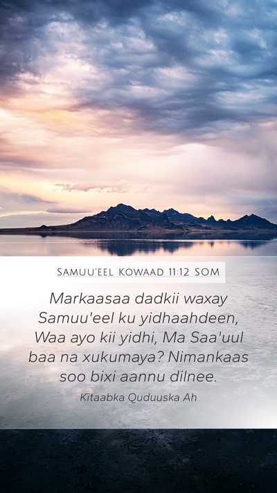 Samuu'eel Kowaad 11:12 SOM Bible Verse Image