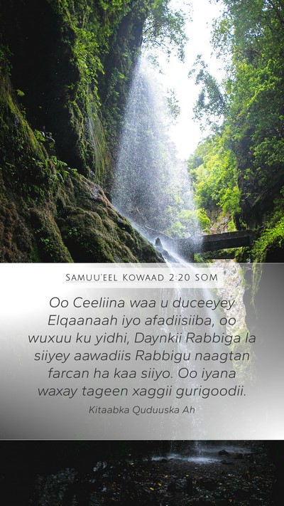 Samuu'eel Kowaad 2:20 SOM Bible Verse Image