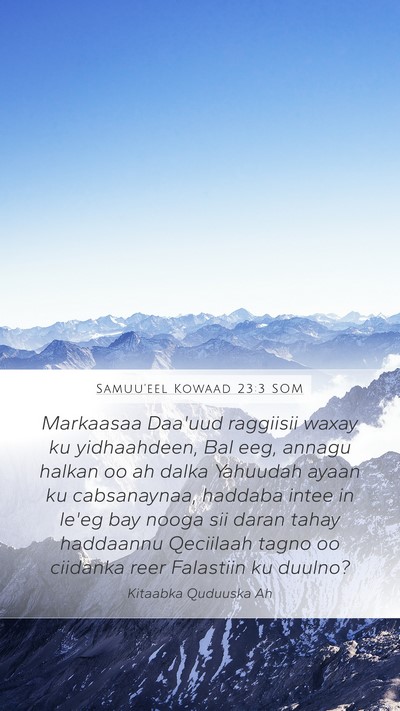 Samuu'eel Kowaad 23:3 SOM Mobile Phone Wallpaper - Markaasaa Daa'uud raggiisii waxay ku yidhaahdeen, - Mobile Bible Verse Wallpaper