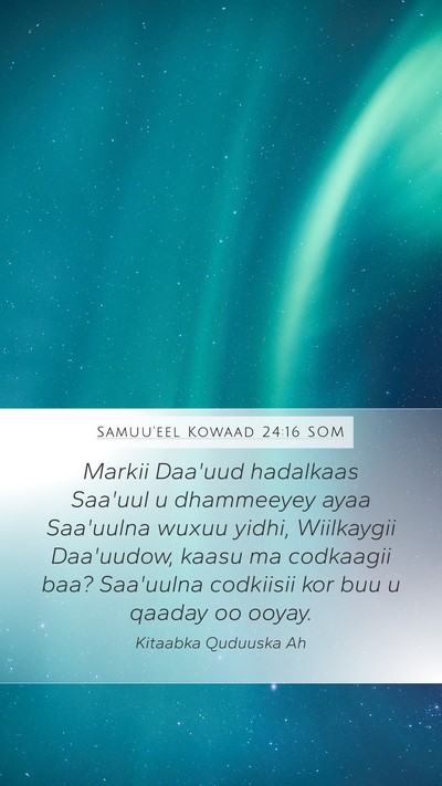 Samuu'eel Kowaad 24:16 SOM Bible Verse Image