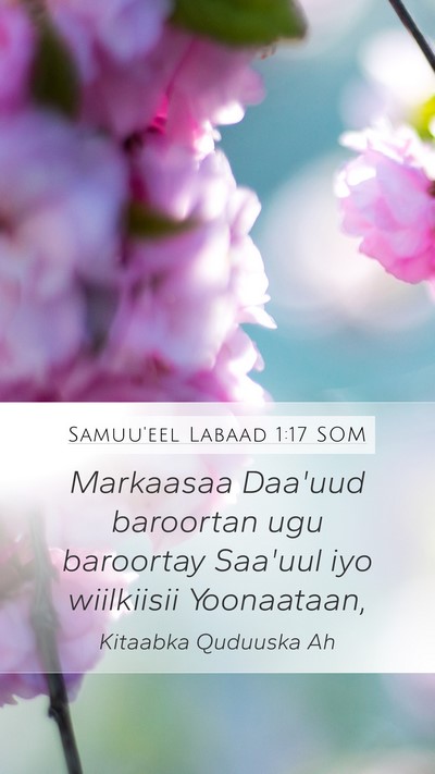Samuu'eel Labaad 1:17 SOM Bible Verse Image