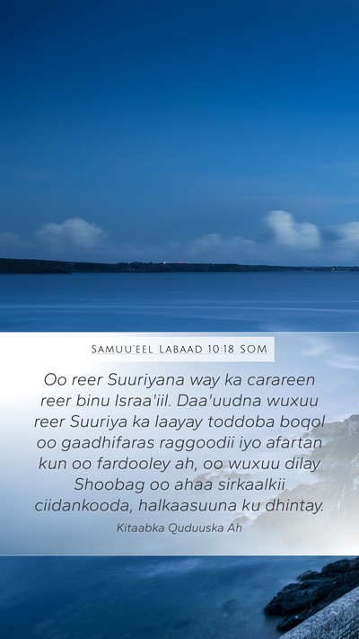 Samuu'eel Labaad 10:18 SOM Bible Verse Image