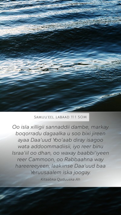 Samuu'eel Labaad 11:1 SOM Bible Verse Image