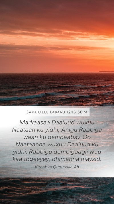 Samuu'eel Labaad 12:13 SOM Bible Verse Image