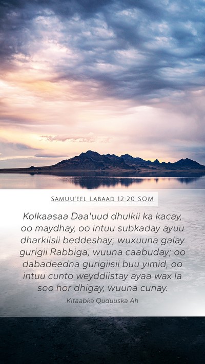 Samuu'eel Labaad 12:20 SOM Bible Verse Image