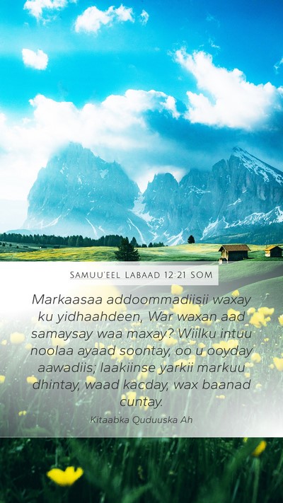 Samuu'eel Labaad 12:21 SOM Bible Verse Image
