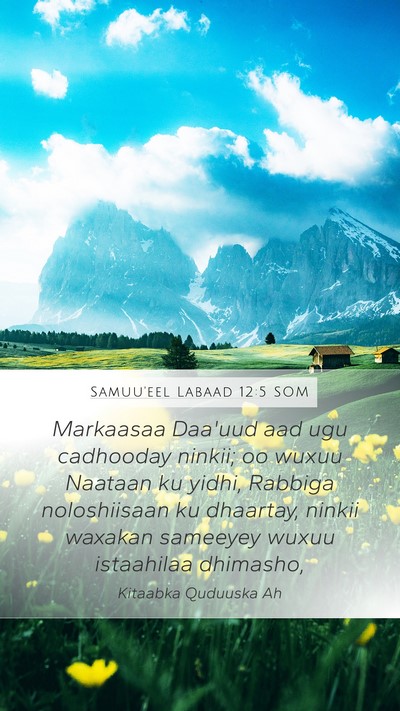 Samuu'eel Labaad 12:5 SOM Bible Verse Image