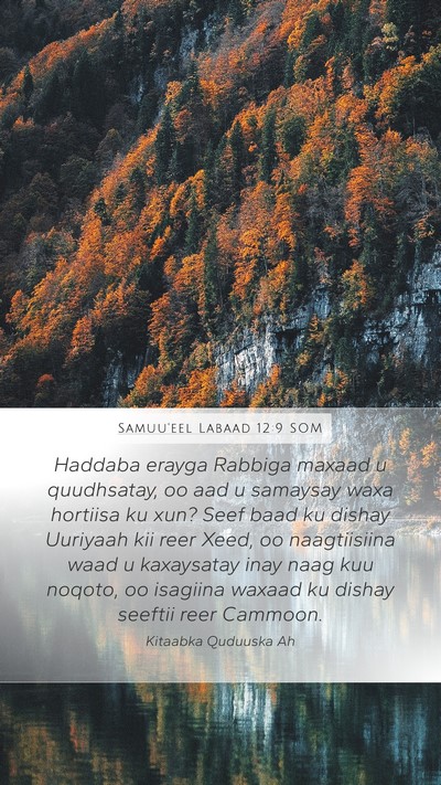 Samuu'eel Labaad 12:9 SOM Bible Verse Image