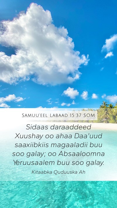 Samuu'eel Labaad 15:37 SOM Bible Verse Image