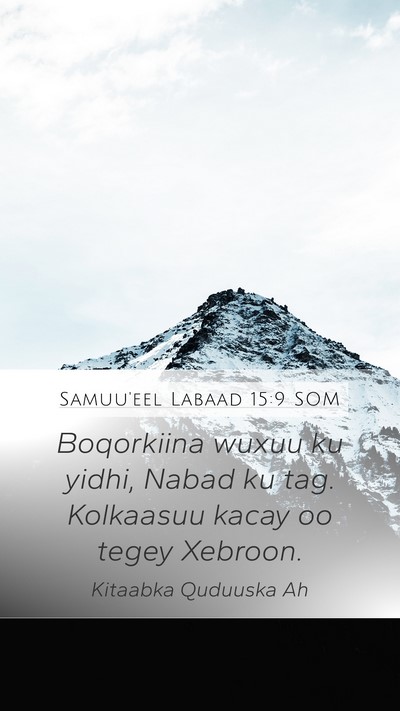 Samuu'eel Labaad 15:9 SOM Bible Verse Image