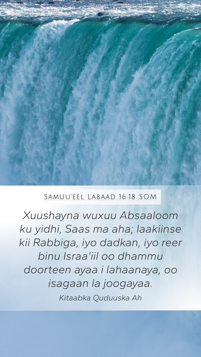 Samuu'eel Labaad 16:18 SOM Bible Verse Image