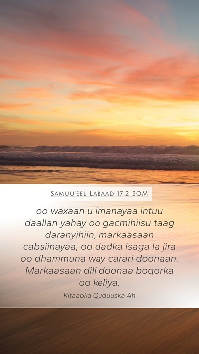 Samuu'eel Labaad 17:2 SOM Bible Verse Image