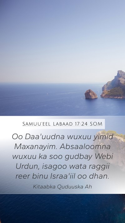 Samuu'eel Labaad 17:24 SOM Bible Verse Image
