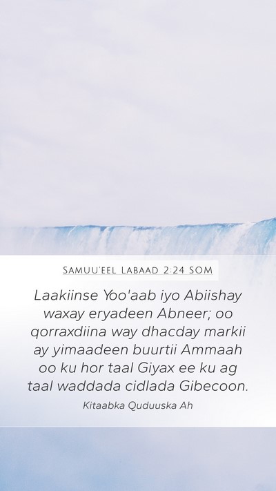 Samuu'eel Labaad 2:24 SOM Bible Verse Image
