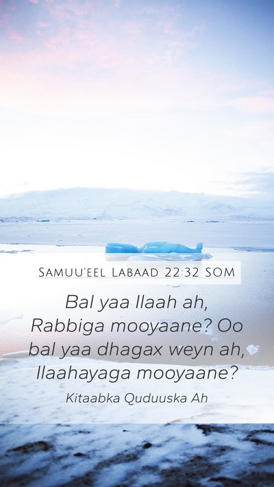 Samuu'eel Labaad 22:32 SOM Bible Verse Image
