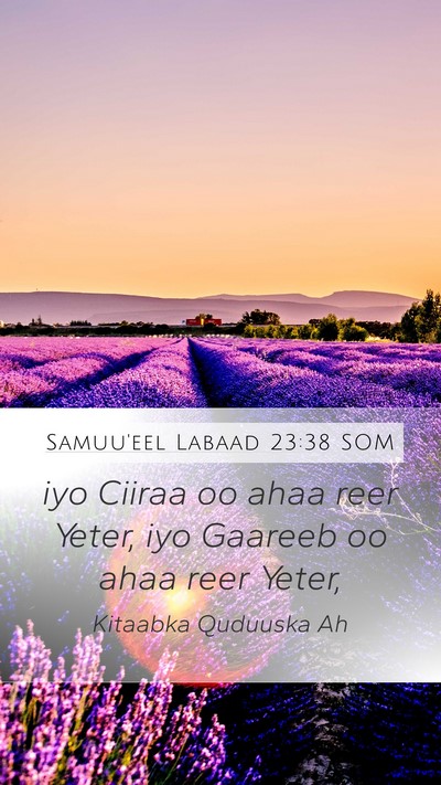 Samuu'eel Labaad 23:38 SOM Bible Verse Image