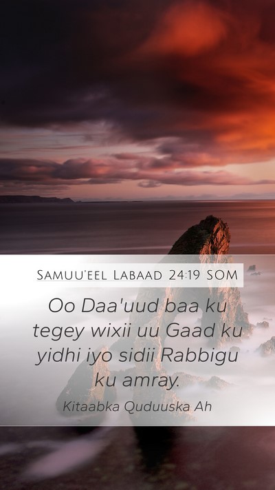 Samuu'eel Labaad 24:19 SOM Bible Verse Image