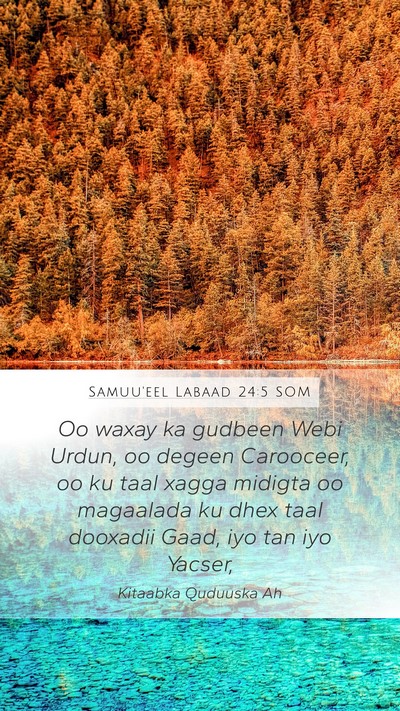 Samuu'eel Labaad 24:5 SOM Bible Verse Image