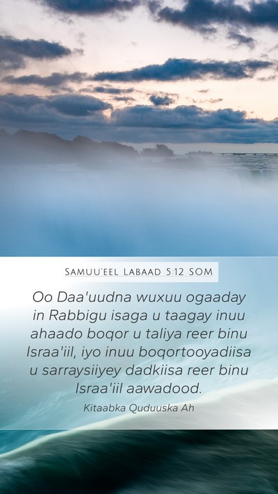 Samuu'eel Labaad 5:12 SOM Bible Verse Image