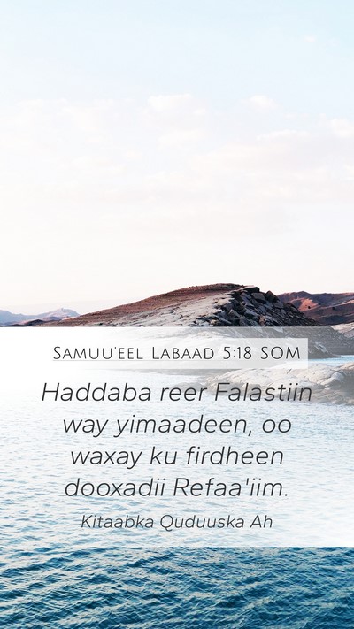 Samuu'eel Labaad 5:18 SOM Bible Verse Image