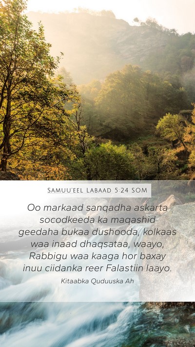 Samuu'eel Labaad 5:24 SOM Bible Verse Image