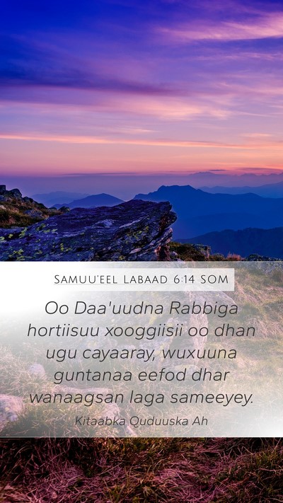 Samuu'eel Labaad 6:14 SOM Bible Verse Image