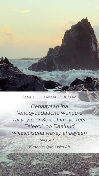 Samuu'eel Labaad 8:18 SOM Bible Verse Image