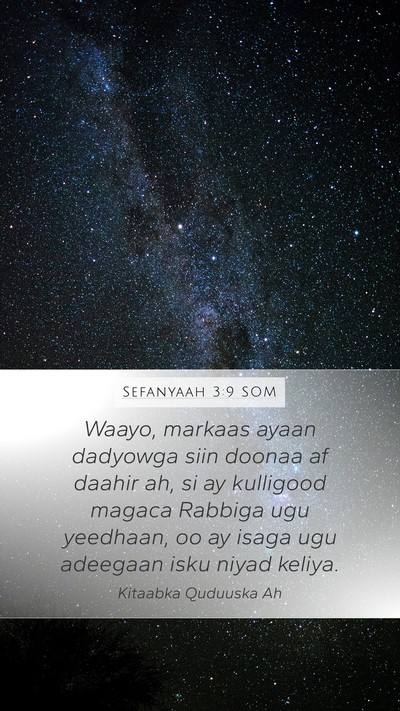 Sefanyaah 3:9 SOM Bible Verse Image