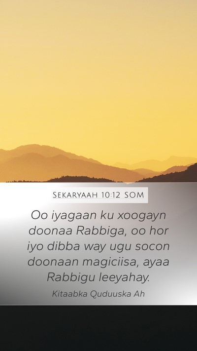 Sekaryaah 10:12 SOM Bible Verse Image
