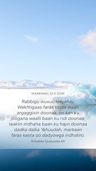 Sekaryaah 12:4 SOM Bible Verse Image