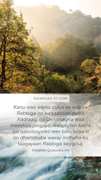 Sekaryaah 9:1 SOM Bible Verse Image