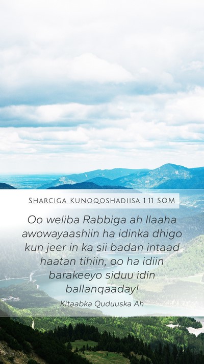 Sharciga Kunoqoshadiisa 1:11 SOM Bible Verse Image