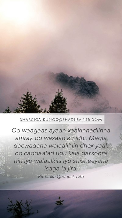 Sharciga Kunoqoshadiisa 1:16 SOM Mobile Phone Wallpaper - Oo waagaas ayaan xaakinnadiinna amray, oo waxaan - Mobile Bible Verse Wallpaper