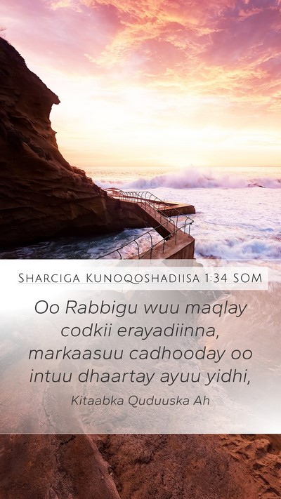 Sharciga Kunoqoshadiisa 1:34 SOM Bible Verse Image