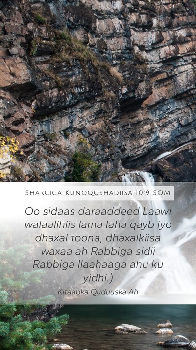 Sharciga Kunoqoshadiisa 10:9 SOM Bible Verse Image