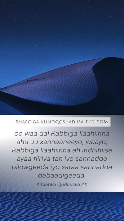 Sharciga Kunoqoshadiisa 11:12 SOM Bible Verse Image