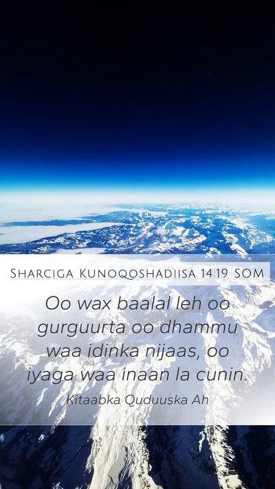Sharciga Kunoqoshadiisa 14:19 SOM Bible Verse Image