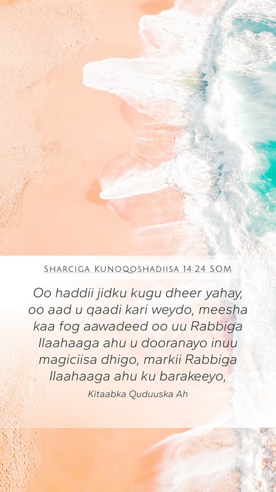Sharciga Kunoqoshadiisa 14:24 SOM Bible Verse Image