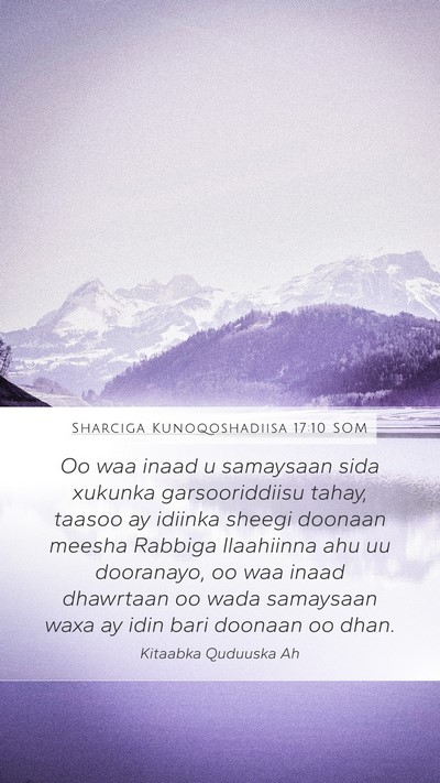 Sharciga Kunoqoshadiisa 17:10 SOM Mobile Phone Wallpaper - Oo waa inaad u samaysaan sida xukunka - Mobile Bible Verse Wallpaper
